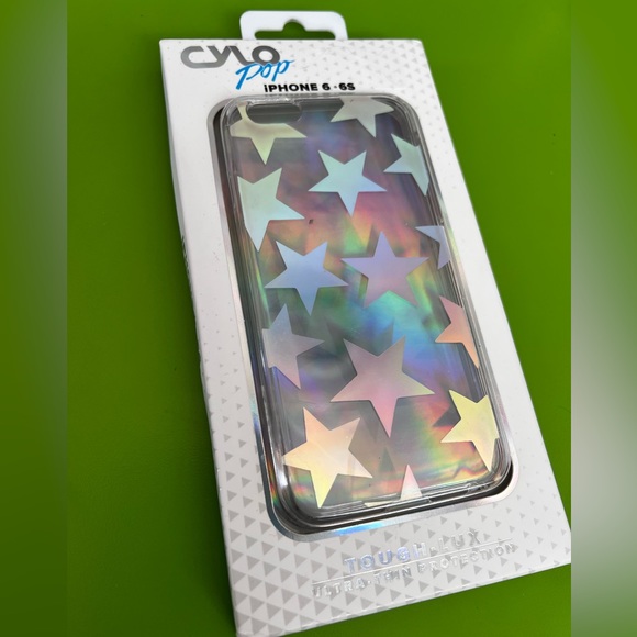 iPhone 6/6s PHONE CASE pop CYLO IRIDESCENT HALOGRAPHIC  chrome STAR graphic NEW - Picture 2 of 6